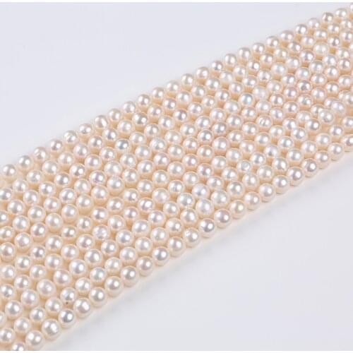 Natural Freshwater Pearl 7-8MM Potato Shape Pearl Beads For Jewelry Making DIY