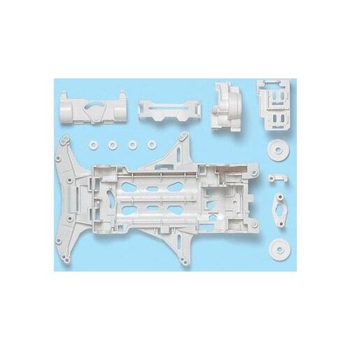 Original Tamiya Mini 4WD Racer Parts And Accessories Limited Edition White VS Reinforced Chassis 95317