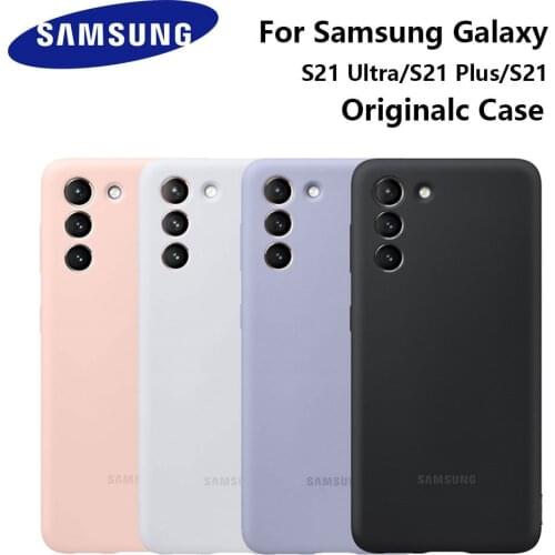 Original Samsung Galaxy S21 S21 Plus S21 Ultra Case High Quality Soft Silicone Cover Samsung Galaxy S21 + Protector Shell & Box