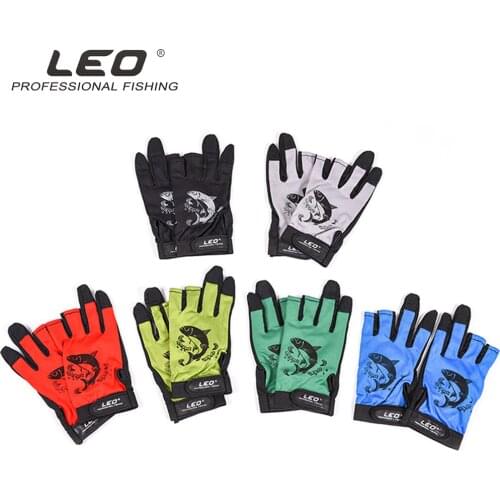 Leo Fishing Gloves Pesca Winter Fishing Equipment Ice Carp Fishing Quick dry Outdoor Hunting Gloves Anti-Slip Finger Protector