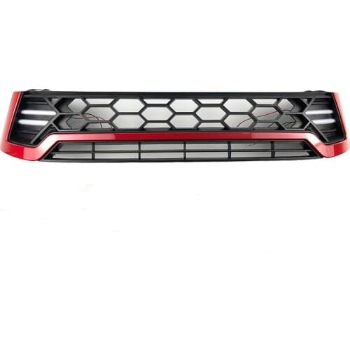 For Toyota Hilux Revo 2016 2017 2020 Accessories Front racing Grill with LED Raptor Grille Cover Black Raptor Grille