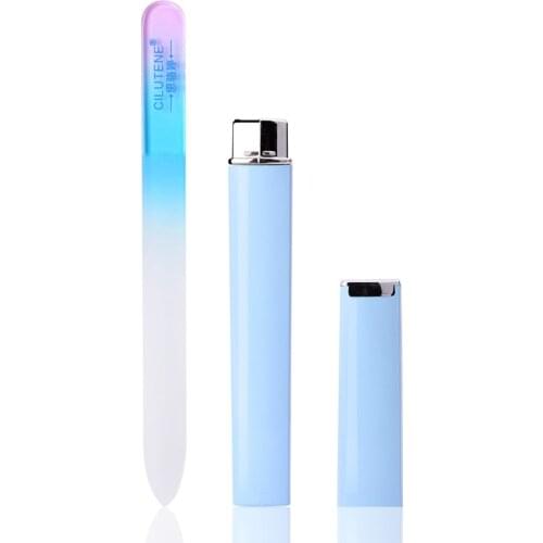1 Pieces Nail Files Crystal Glass File Pad Manicure Device Blue Pink Nail Art Pro Polishing Sanding File Tool For Women Girl