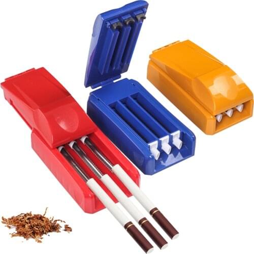 3 Tube Semi-Automatic Push And Pull Plastic Cigarette Roll Convenient Durable Cigarette Fittings Cigarette Rolling Tool TW061