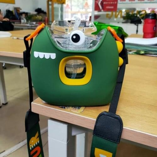 Portable Straw Water Bottle Thermo Children Skawaii Lovely Water Bottles Cup Home Outdoor Travel Cartoon Water Cups