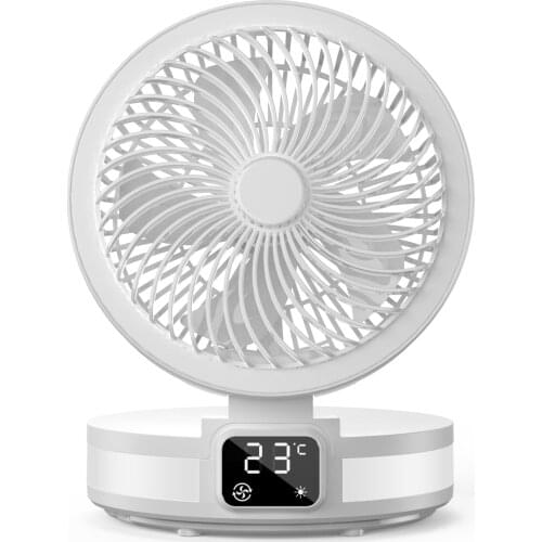 Cornmi Mini USB Portable Fold Electric Fan Smart Rechargeable Adjustable Silent Air Cooler For Office Household Traveling