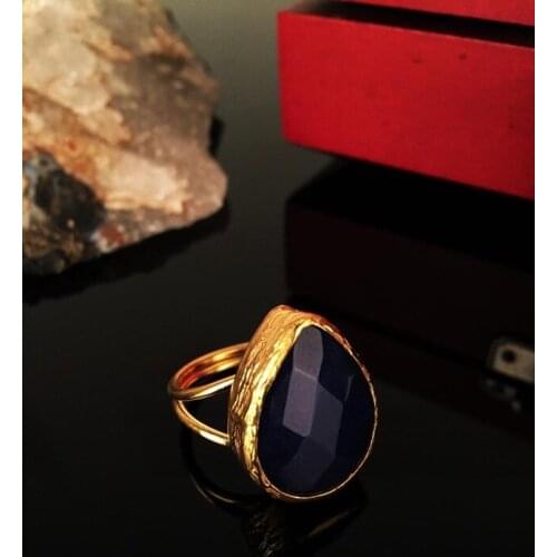 Dr Stone Natural Stone Women Ceyt Stone Gold Plated Ring KRB138 372884440