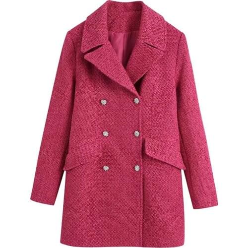 Женские твидовые пальто URMASZA China At AliExpress