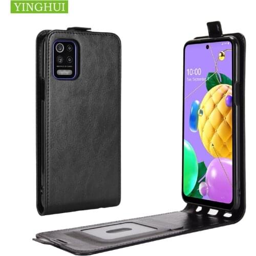 High Quality Luxury Vertical Protect Cover With Card Holder For LG K42 K52 K62 Q52 Flip Leather Silicone Magnetic Phone Case Bag