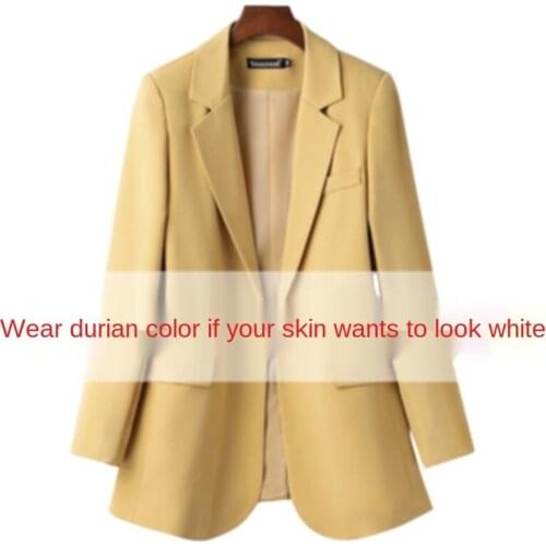 Womens suit jacket 2021 spring slim large size casual plaid small net red black suit