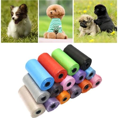 15 Roll Dog Accessories Dog Pooper Bag Pet Pooper Scooper Pet Supplies Portable Waste Bags Cat Poop Pick Up Dog Pooper Scooper