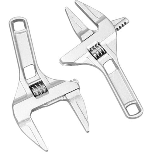 16-68mm Adjustable Spanner Grip Universal With Short Handle Mini Repair Tools Short Shank Bathroom Wrench Large Open Mouth