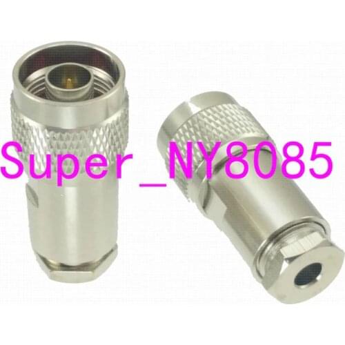 1pce Connector N male plug clamp RG58 RG142 LMR195 RG400 cable straight