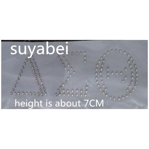 2pc/lot iron on applique patches iron on transfers motif hot fix rhinestone motif design stone for shirt bag