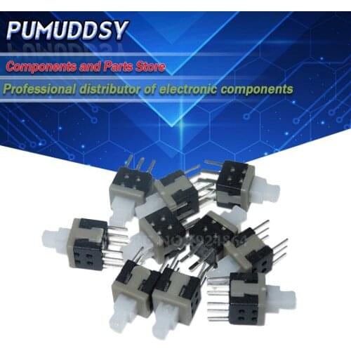 20PCS 5.8X5.8MM 5.8*5.8MM 8.5*8.5MM Self-locking Switch Push Button Switch DIP 6 Pins Tactile Pushbutton Key Switch Wholesale