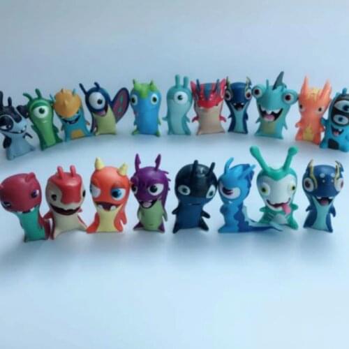 24pcs/lot Different Cartoon Anime Toys 5cm Slugterra PVC Model Toys Dolls Child Toy Collection Home Decoration