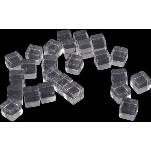 25 Square D6 Dice Six Sided Transparent Gem Dice TRPG for Dungeons & Dragons