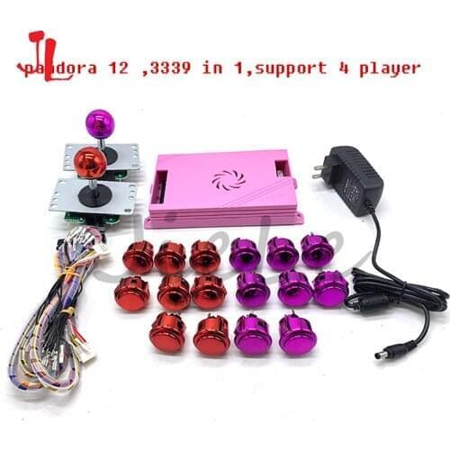 3339 in 1 Pandora Saga Box 12 DIY Arcade Kit game board 8 way joystick & copy sanwa Push Button for 2 Playes Arcade Machine