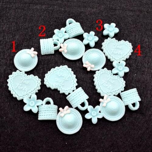 40pcs/set Free shipping resin flat back beautiful Peach heart Hat. Package. Flowers for ornament blue 009005116