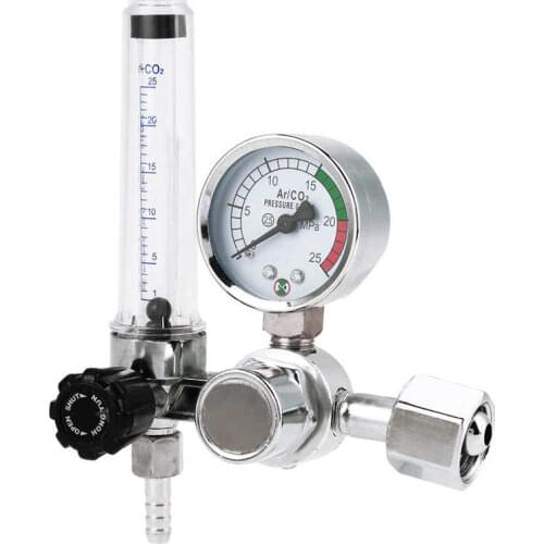 Argon Flow Meter Pressure Regulator Gas Regulator Flowmeter Welding Weld Gauge 0-25MPa G5/8