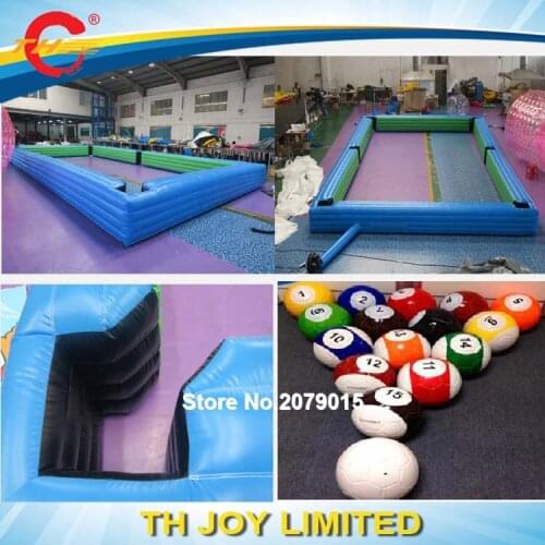 Free ship to door, giant inflatable snooker pool,6x4m snooker soccer dart field/cheap snooker Billiard Pool Table with balls