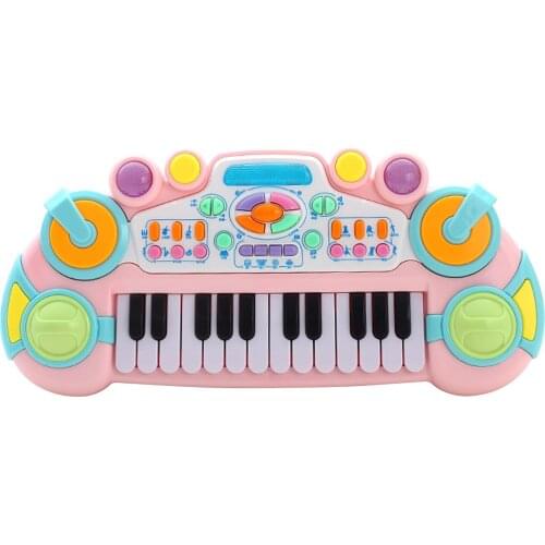 24 Keys Kids Electronic Piano Keyboard Music Education Toy with Colorful Lights for Children Kids Toddler(Random Color Delivery