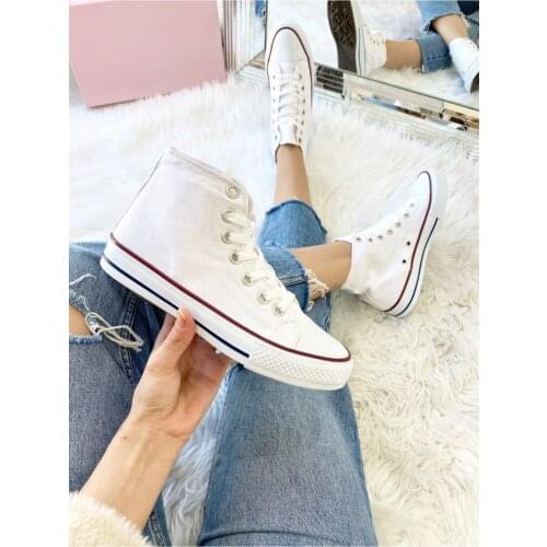 ELSESHOES Unısex Bıleklı White Sports Shoes