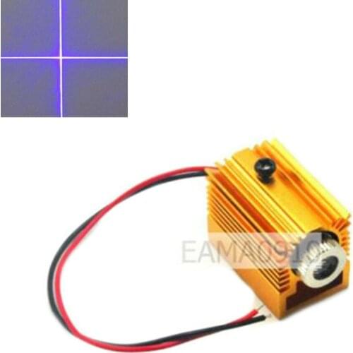 Focusable 405nm 50mW Violet/Blue Diode Cross Laser Module w/Golden Heatsink Cool