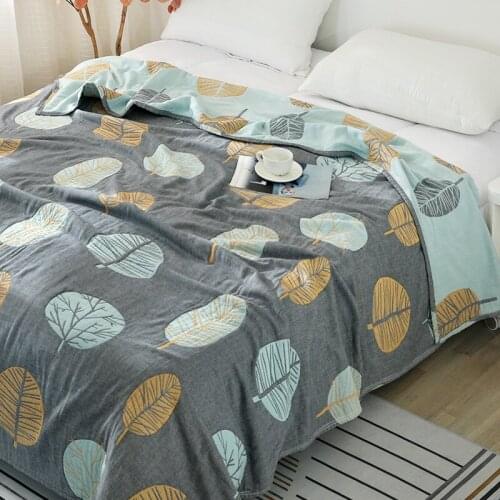 Geometric Muslin Throw Blanket Cotton Gauze Soft Warm Tapestry Super Soft Chair Lounge Sofa Rugs for Dorm Office Home Decor