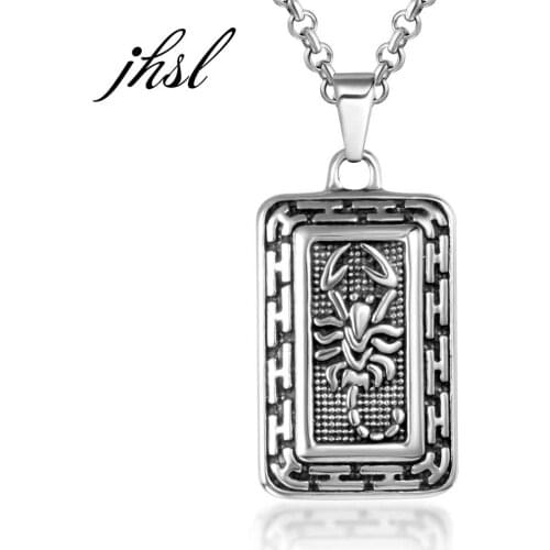 JHSL New of 2020 Hot Sale Male Men Pendants Necklaces Stainless Steel 55/60/70 cm Chain Fashion jewelry