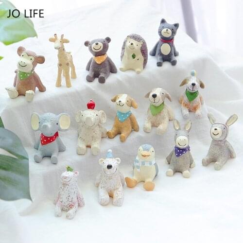 JO LIFE Creative Resin Ornament Micro Landscape Props Small Animals Gift Craft Decoration
