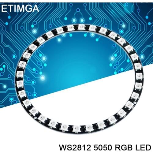 WS2812B Module Strip 32 Bits 32 X WS2812 5050 RGB LED Ring Lamp Light with Integrated Drivers ws2812 RGB 32