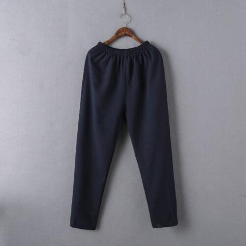 Chinese Style Men Wushu Pant Summer Solid Thin Taichi Pants Plus Size 3XL Male Tang Clothes Vintage Kung Fu Outfit Clothing