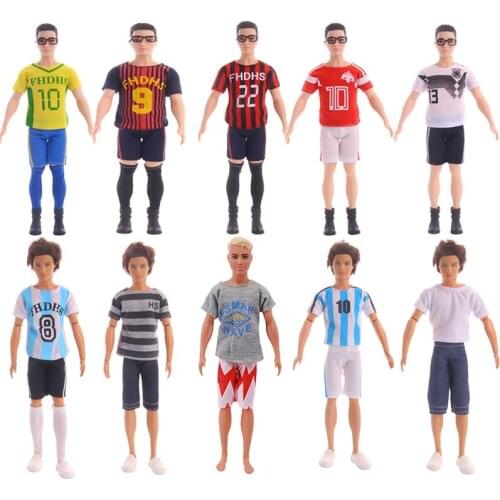 Doll Clothes Sport Outfit Shirt Pants Clothes For Barbies Boyfriend Ken Doll Accessories Toy(Shoes Are Not Included)