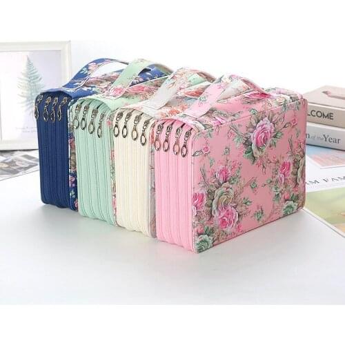 Portable 200 Holes School Pencil Cases Art Supplies Stationery Kawaii Organizer Pencil Bag For Colored Watercolor Pen Markers