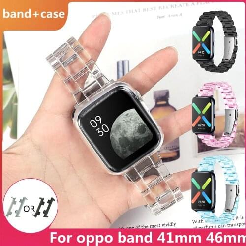 Transparent Band for Oppo Watch Watchband Colorful Wristband Sport Band Bracelet For Oppo Resin Watch 46mm 41mm