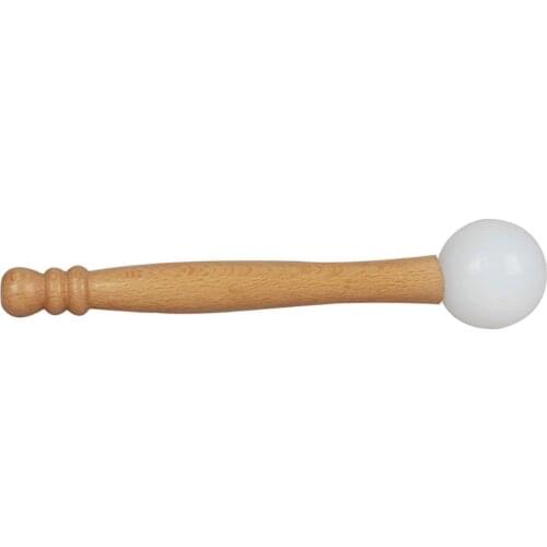 Rubber Mallet Stick Beater for Crystal Singing Bowl Wooden Handle Professional Sound Bowl Striker with Rubber Ring Meditation