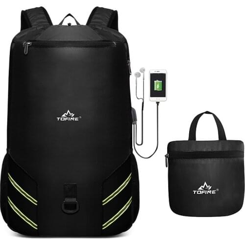 Men Camping Mountaineering Bag 28L Hiking Trekking USB Backpack Outdoor Waterproof Blosa Folding Ultralight Travel Backpack