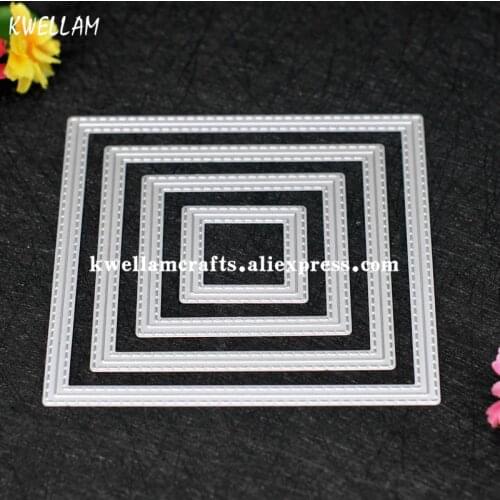 Outside In Stitched Square Stackables Metal Die cutting Dies For DIY Scrapbooking Photo Album Decorative Embossing Folder 763049