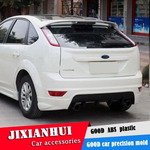 For Focus Spoiler 2007-2011 Ford Focus Hatchback STK Spoiler ABS plastic Material Car Rear Wing Color Rear Spoiler