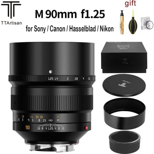 TTArtisan 90mm F1.25 Camera Lens Manual Fixed Focus Full Fame Lens for Leica M Mount Camera M-M M240 M3 M6 M7 M8 M9 M9p M10