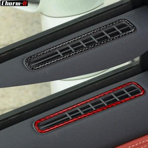 Carbon Fiber Car Interior Air Conditioner Outlet Door Lock Speakers Cover Trim For Nissan GTR R35 2008-2016