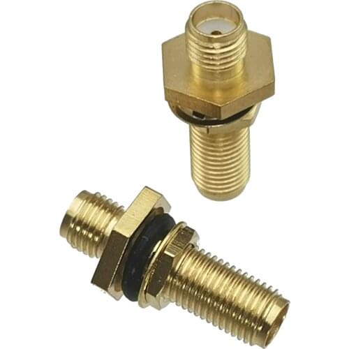 SMA female to SMA female nut bulkhead O-Ring in series RF adapter connector