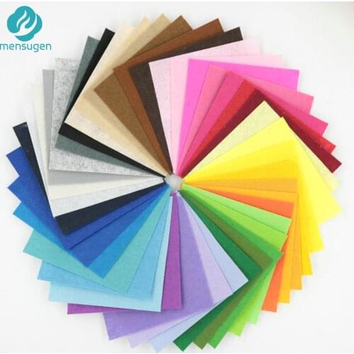 Mix Color 42 pcs 15*15CM Felt 1mm Thickness Non Woven Polyester for Sewing Dolls Crafts Kids Toys material
