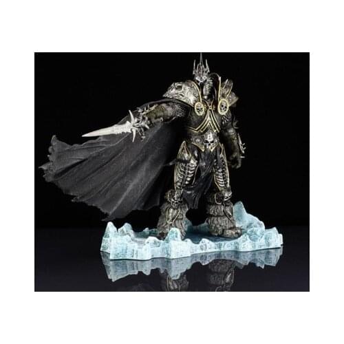 WOW RPG Game Character Arthas Menethil The Lich King Action Figure Mighty Boss Kids Toy Collection 21cm Height