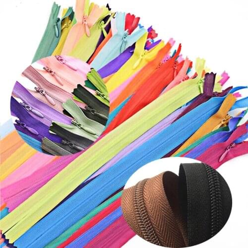 10pcs 28cm Length Closed Nylon Coil Zippers Tailor Trousers Clothing Garment DIY Sewing Handwork Bag Garment Accessory