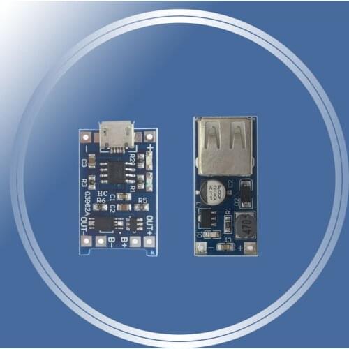 0.9V~5V 600MA USB Output charger Mini DC-DC Boost Converter +1a lithium battery charging 18650 with protection one plate module