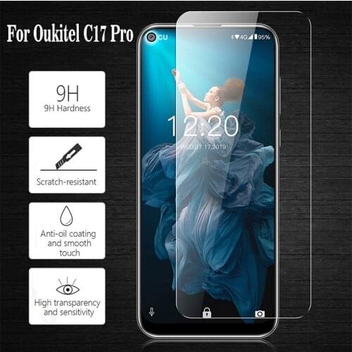 10pcs/lot Tempered Glass Original 9H High Quality Explosion-proof Protective Film Screen Protector for Oukitel C17 Pro C 17 Pro