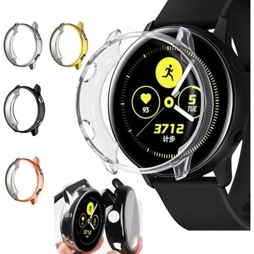 Protective Case Cover active 1 For Samsung Galaxy Watch active 2 44mm 40mm Accessories Cases TPU Full Screen Protector+Case