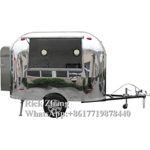 Factory Stainless Steel Mobile Potato Chips Food Truck Trailer For Sale Europe With Free Shipping