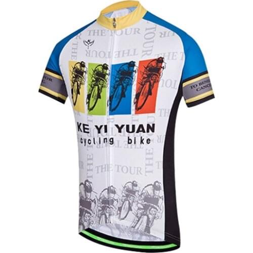 KEYIYUAN Cycling Short Sleeve Top Mountain Bike Easy Dry Spring Summer Breathable Sportswear